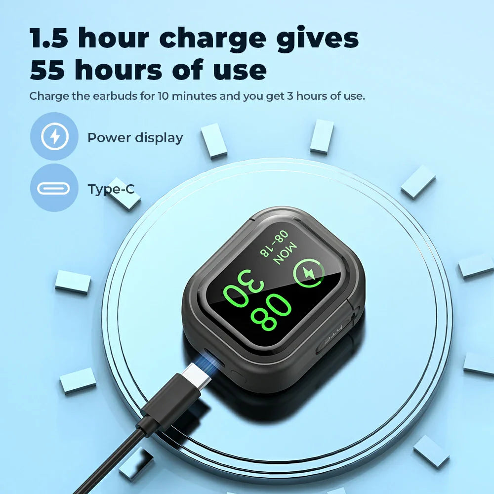 HTC NE20 Bluetooth 5.4 Earphones With LED Display®